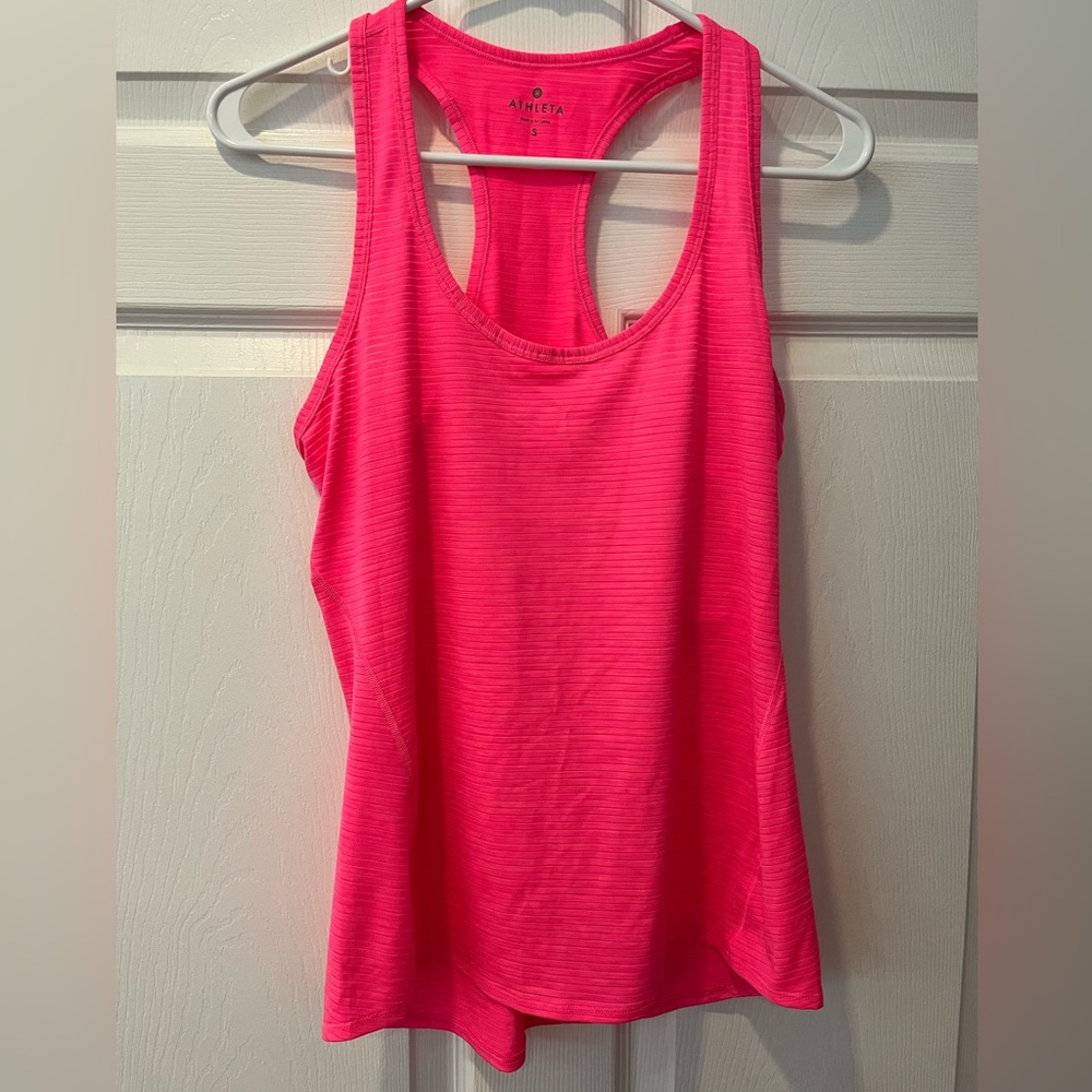 Athleta Bright Pink Racerback Tank Top